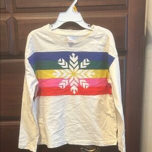 Hanna Andersson Multicolor Snowflake Long Sleeve Tee
